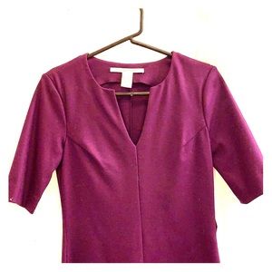 Diane Von Furstenberg plum colored pencil dress